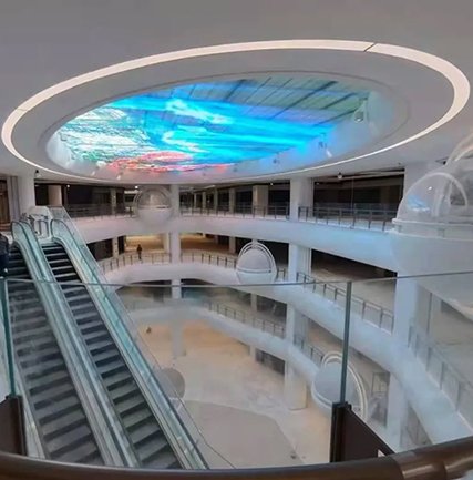 北京金石廣場LED透明天幕屏項(xiàng)目