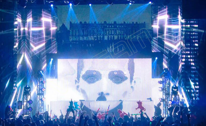 美國好萊塢戶外DJ秀 LED共形屏iDot-P30項目